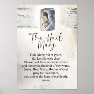 Das Ave Maria Gebet Wandkunst Druck Poster