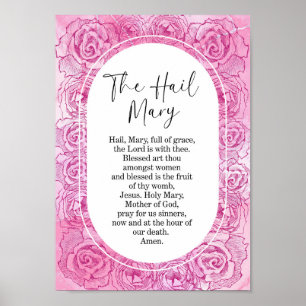 Das Ave Maria Gebet Wandkunst Poster