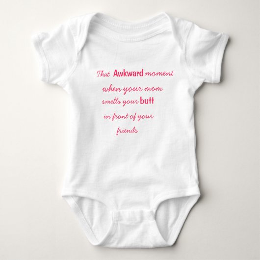 Das Awkward Moment Onsie Baby Girl Baby Strampler (Vorderseite)