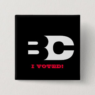 DAS B-CAST "ICH WÄHLTE" KNOPF BUTTON