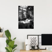 Das B&W-Foto im Garten Poster (Heimbüro)
