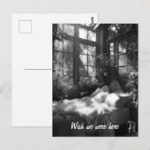 Das B&W-Foto im Garten Postkarte (Vorne/Hinten)