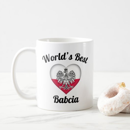 Das Babcia der Welt beste Kaffee-Tasse Kaffeetasse (Mit Donut)