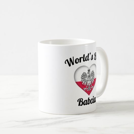 Das Babcia der Welt beste Kaffee-Tasse Kaffeetasse (VorderseiteRechts)
