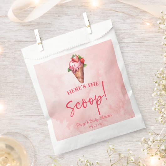 Das Baby-Begrüßungszeichen Herdes Scoop Ice Cream Geschenktütchen (Ausgeschnitten)
