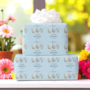 Das Baby Blue Cookies Baby Dusche Geschenkpapier