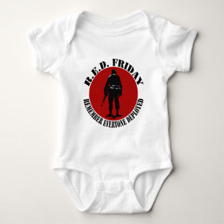 Das Baby der Frauen ROTER patriotischer T-Shirt Baby Strampler
