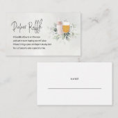 Das Baby der Windelwanne ist pink. Begleitkarte (Vorne/Hinten)