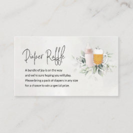 Das Baby der Windelwanne ist pink. Begleitkarte