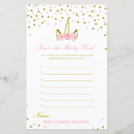 Das Baby Food Baby Shower Game kann man bestellen