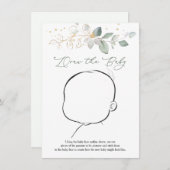 Das Baby Greenery Baby Shower Game gezeichnet Einladung (Vorne/Hinten)
