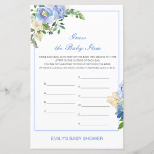 Das Baby Item Shower Game kann bestellt werden