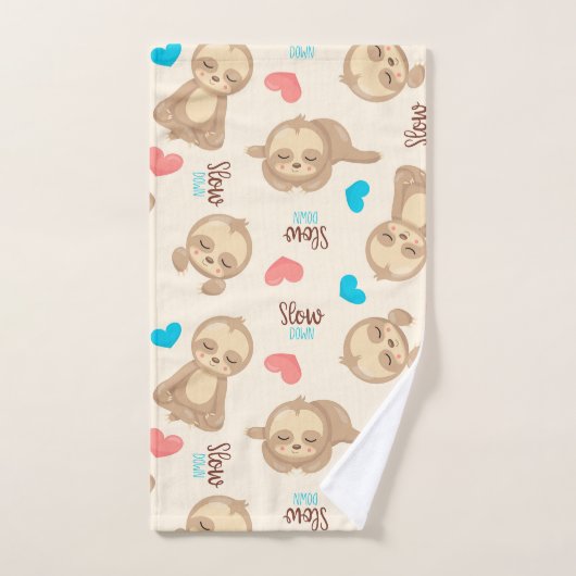 Das Baby-niedlicher entzückender BrownSloth der Badhandtuch Set (Handtuch)