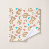 Das Baby-niedlicher entzückender BrownSloth der Badhandtuch Set (Waschlappen)