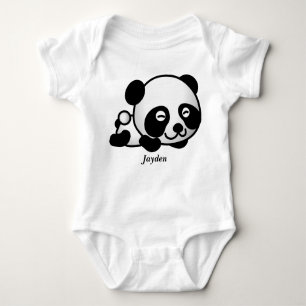 Das Baby-Panda-Bär des Kindes niedlicher Baby Strampler