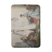 Das Baby schläft (von Gerolamo Induno) Badematte (Vorderseite Vertikal)