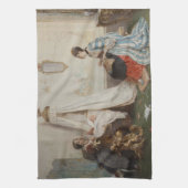 Das Baby schläft (von Gerolamo Induno) Geschirrtuch (Vertikal)