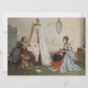 Das Baby schläft (von Gerolamo Induno) Karte