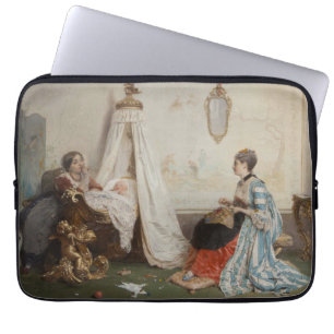 Das Baby schläft (von Gerolamo Induno) Laptopschutzhülle