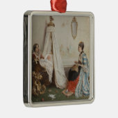 Das Baby schläft (von Gerolamo Induno) Ornament Aus Metall (Rechts)