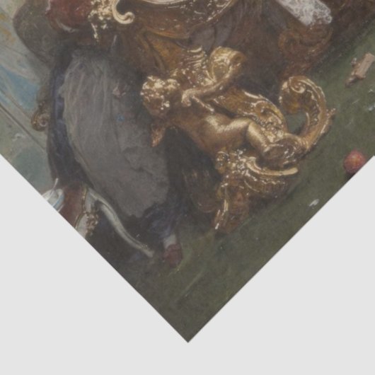 Das Baby schläft (von Gerolamo Induno) Seidenpapier (Detail)