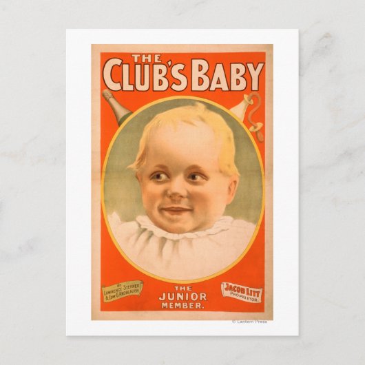 Das Baby-Theater-Poster des Clubs Postkarte (Vorderseite)