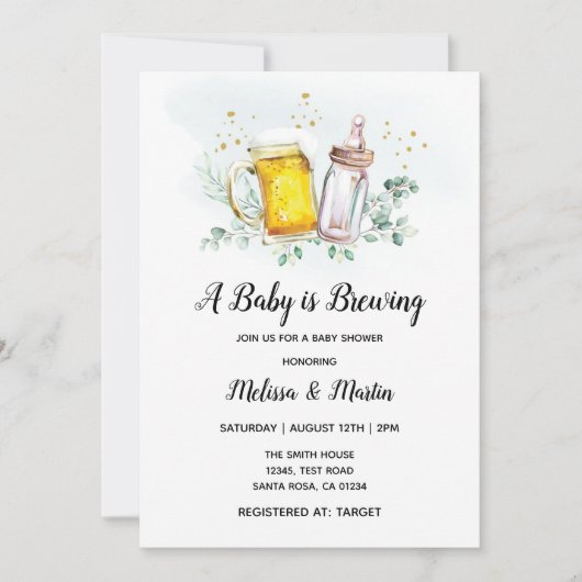 Das Baby wird Baby Shower Einladungskarten zuberei (Vorderseite)