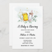 Das Baby wird Baby Shower Einladungskarten zuberei (Vorne/Hinten)