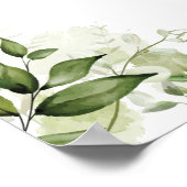 Das Babyduschenschild mit Girl Greenerity Poster (Ecke)