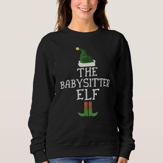 Das Babysitter-Elf-Weihnachtskostüm Sweatshirt (Vorderseite)