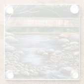 das Bach leben landschaftlich schön atemberaubend Glasuntersetzer (Rückseite)