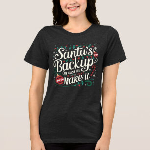 Das Backup des Weihnachtsmanns Funny Family Chri Tri-Blend Shirt