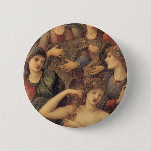 Das Bad der Venus von Sir Edward Coley Burne-Jones Button (Vorderseite)