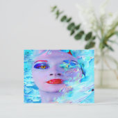 Das Baden in Blau Postkarte (Stehend Vorderseite)