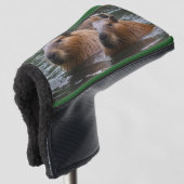 das Baden von Capybaras im Fluss, Golf Headcover (3/4 Vorderseite)