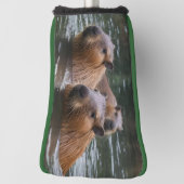 das Baden von Capybaras im Fluss, Golf Headcover (Rotieren 90)