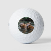 das Baden von Capybaras im Fluss, Golfball (Vorderseite)