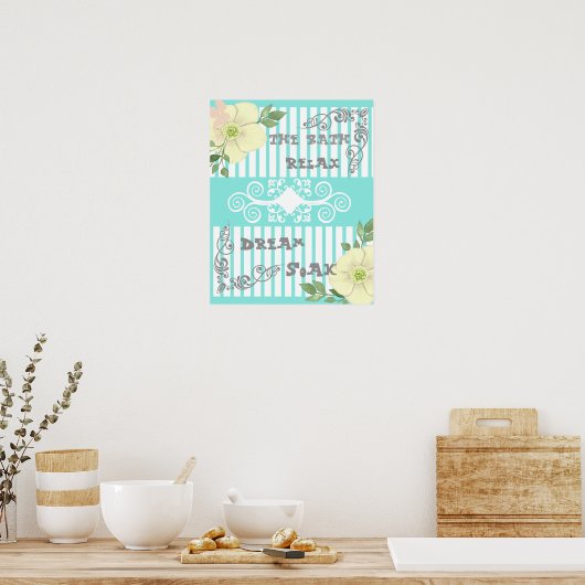 Das Badezimmer Entspannung im Bad Poster (Küche)