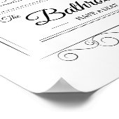 Das Badezimmer ist mit einer schönen Art Sitzecke Poster (Ecke)