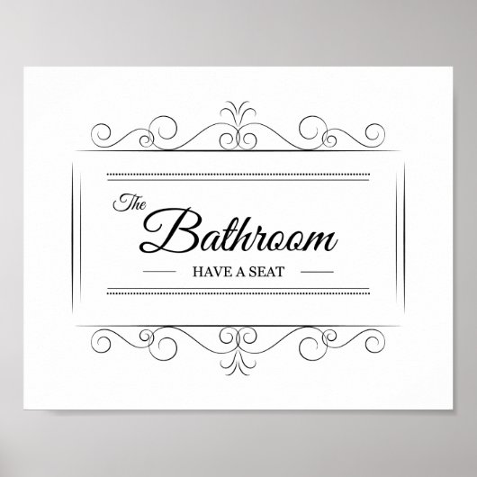 Das Badezimmer ist mit einer schönen Art Sitzecke Poster (Vorne)