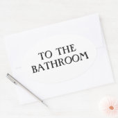 Das Badezimmer Ovaler Aufkleber (Umschlag)