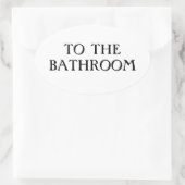 Das Badezimmer Ovaler Aufkleber (Tasche)