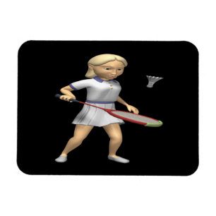 Das Badminton der Frauen Magnet