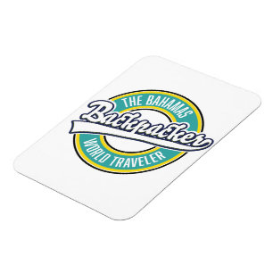 Das Bahamas Backpacker World Traveller Retro Logo. Magnet