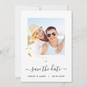 Das Bahamas-Map-Foto Hochzeit speichert die Datums Save The Date (Vorderseite)