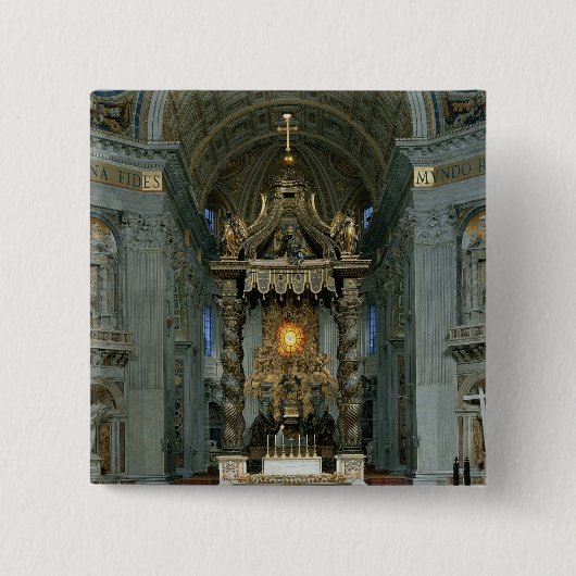 Das Baldacchino, der hohe Altar und der Stuhl Button (Vorderseite)