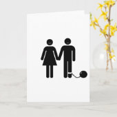 Das "Ball and Chained"-Bräutigam Karte (Gelbe Blume)