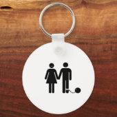 Das "Ball and Chained"-Bräutigam Schlüsselanhänger (Vorderseite)