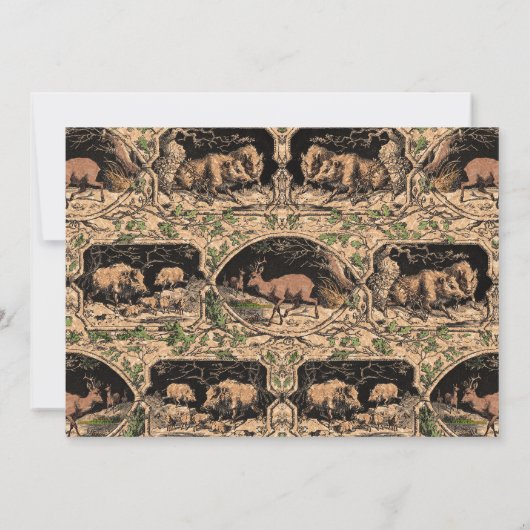 Das "Ball Game Dinner"-Menü des altmodischen Jäger Einladung (Rückseite)