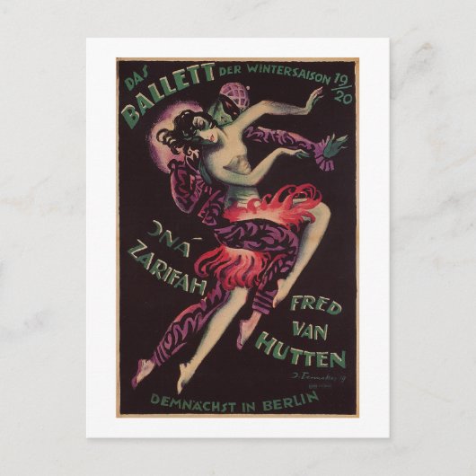 Das Ballett, Josef Fenneker Postkarte (Vorderseite)